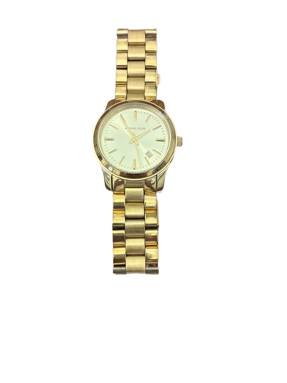 Michael Kors Runway Light Gold Tone Stainless Classic Steel Bracelet Watch